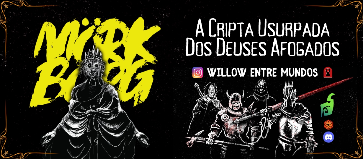 Banner da mesa de RPG: A Cripta Usurpada dos Deuses Afogados