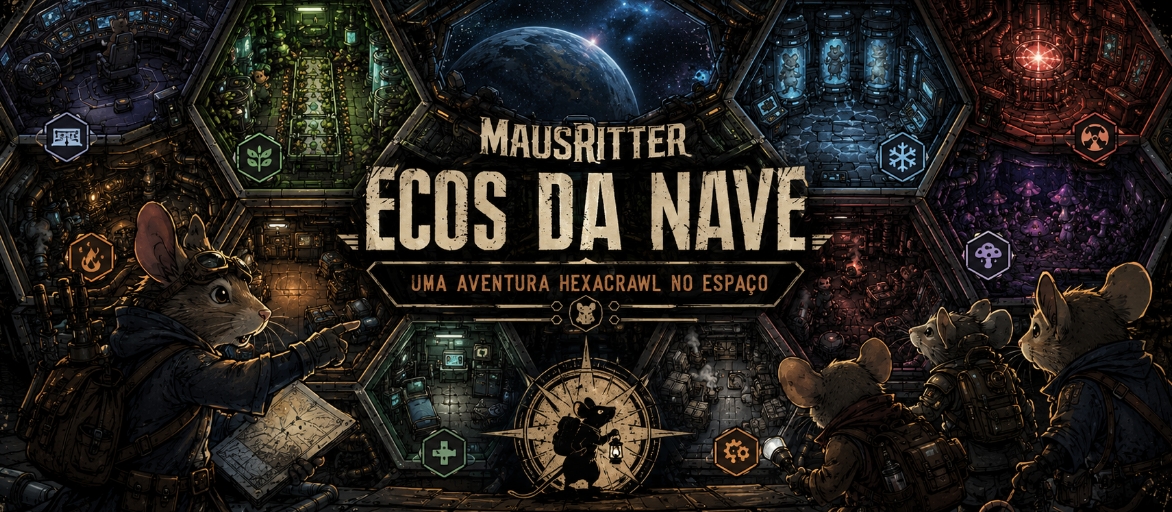 Banner da mesa de RPG: Ecos da Nave