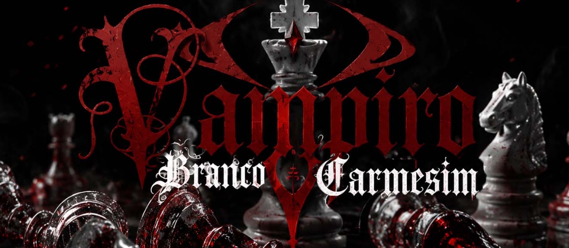 Banner da mesa de RPG: Vampiro - Branco Carmesim