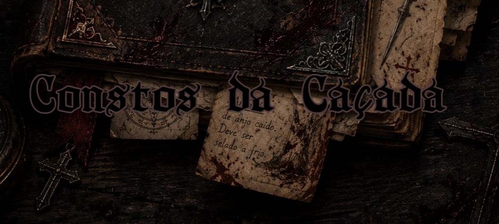 Banner da mesa de RPG: Crônicas da Caçada