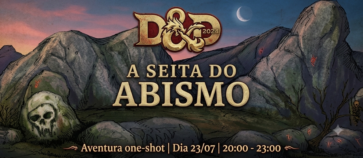 Banner da mesa de RPG: D&D 2024 | A Seita do Abismo |