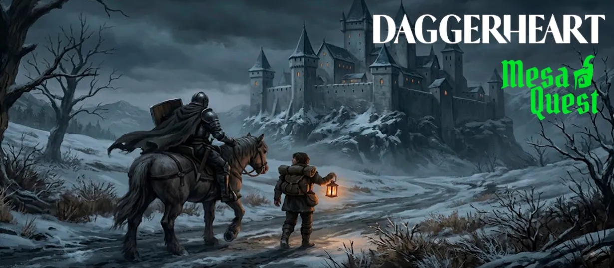Banner da mesa de RPG: A Sombra do Trono - Daggerheart