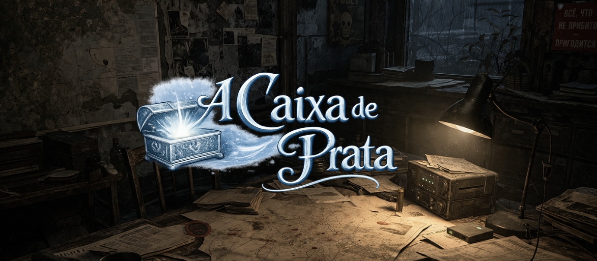 Banner da mesa de RPG: A Caixa de Prata