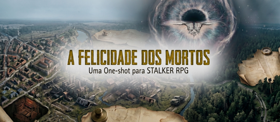 Banner da mesa de RPG: A felicidade dos mortos