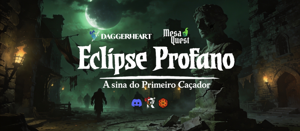 Banner da mesa de RPG: Eclipse Profano: A Sina do Primeiro Caçador