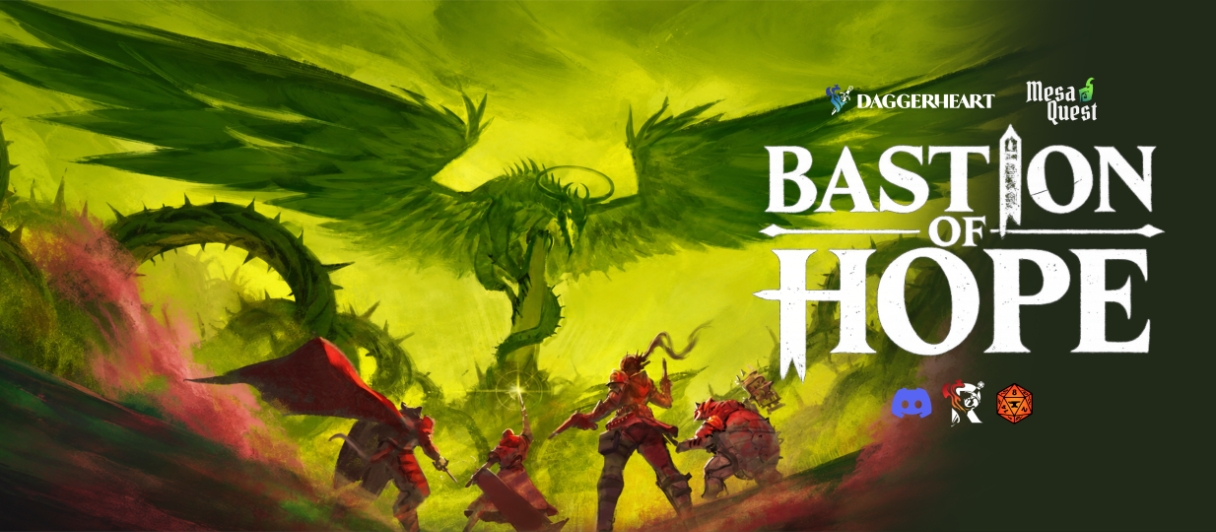 Banner da mesa de RPG: Bastion of Hope