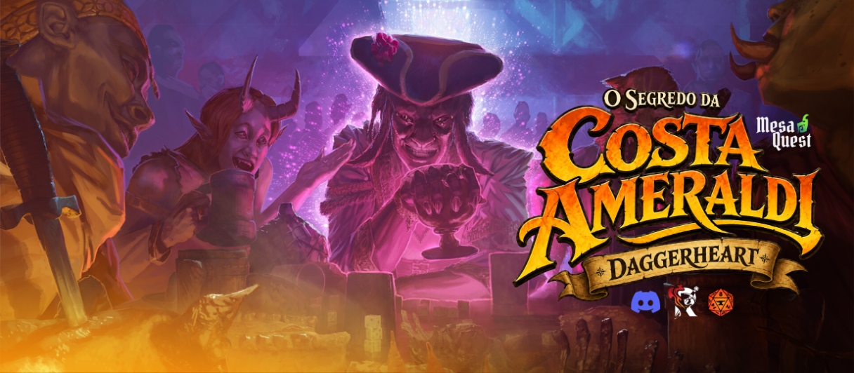 Banner da mesa de RPG: O Segredo da Costa Ameraldi - Daggerheart