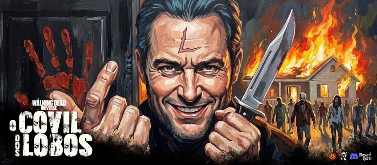 Banner da mesa de RPG: The Walking Dead - O Covil dos Lobos