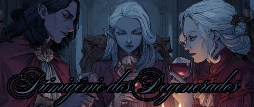 Banner da mesa de RPG: A Primigênie dos Degenerados