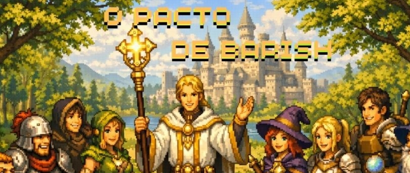 Banner da mesa de RPG: O Pacto de Barish