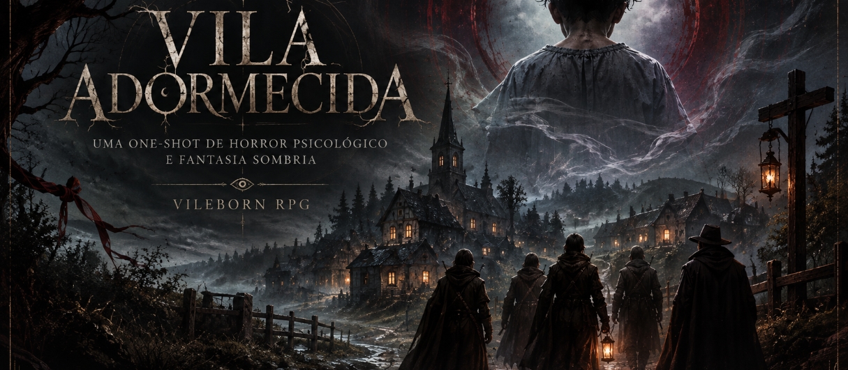 Banner da mesa de RPG: Vila Adormecida | Vileborn RPG