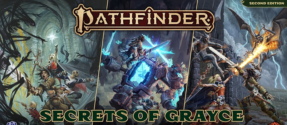 Banner da mesa de RPG: Segredos de Graça - Templo da Estrela Apagada