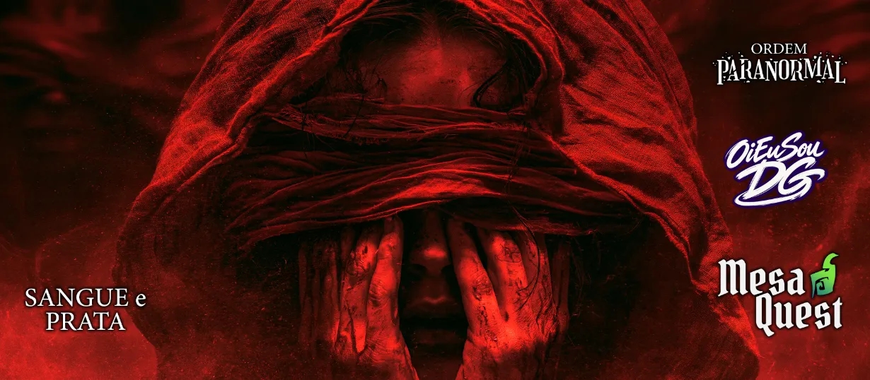 Banner da mesa de RPG: Sangue e Prata