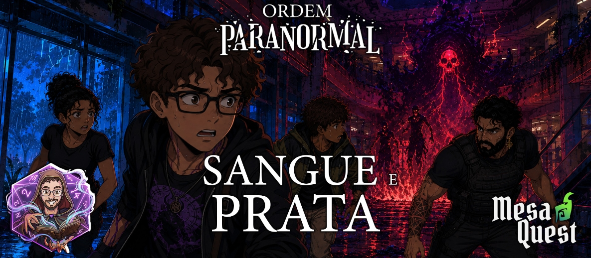 Banner da mesa de RPG: Sangue e Prata | Campanha de Horror Gótico | Quinzenal