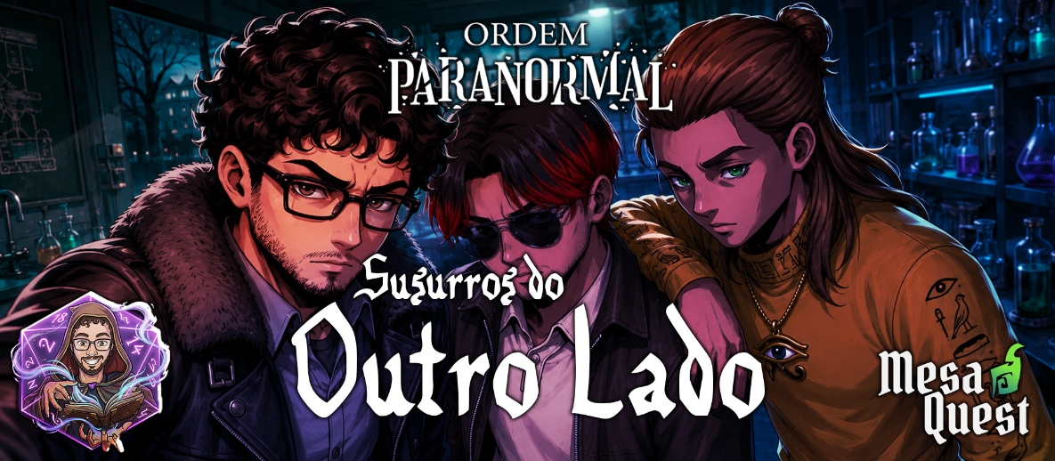 Banner da mesa de RPG: Sussurros do Outro Lado