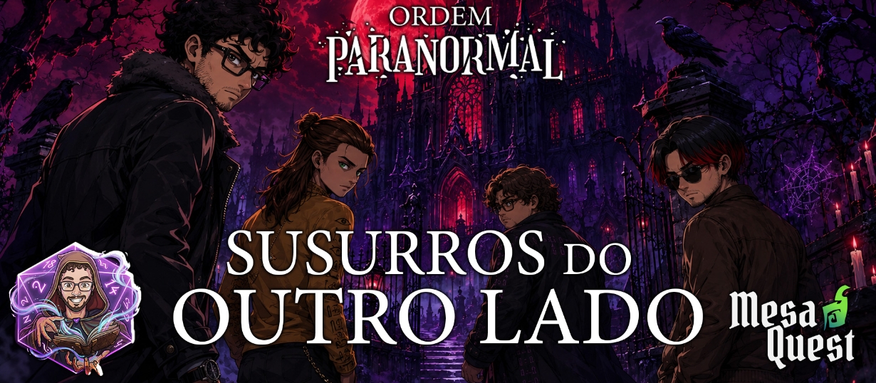 Banner da mesa de RPG: Sussurros do Outro Lado