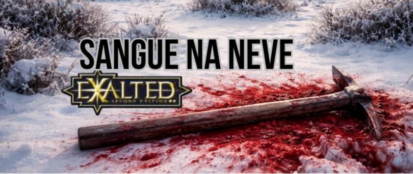 Banner da mesa de RPG: Sangue na neve