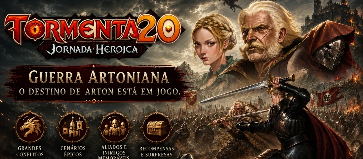 Banner da mesa de RPG: Guerra Artoniana
