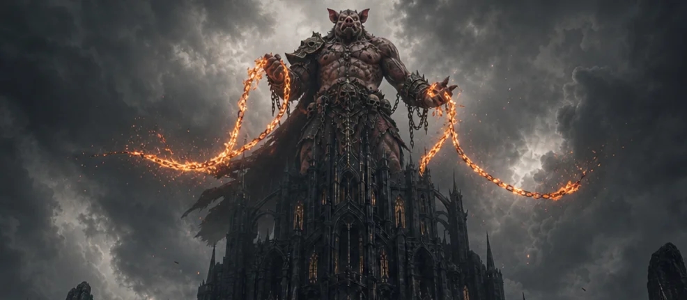 Banner da mesa de RPG: O castelo da entidade Ao Ao