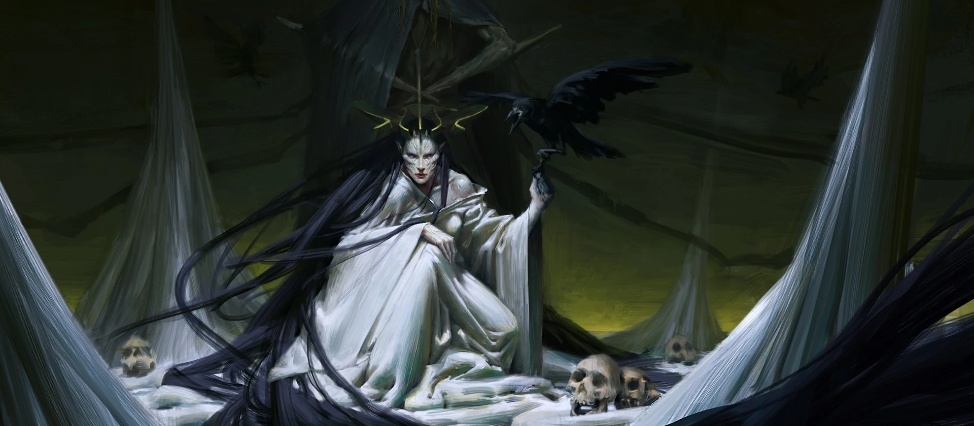 Banner da mesa de RPG: A Sinfonia da Rainha dos Corvos