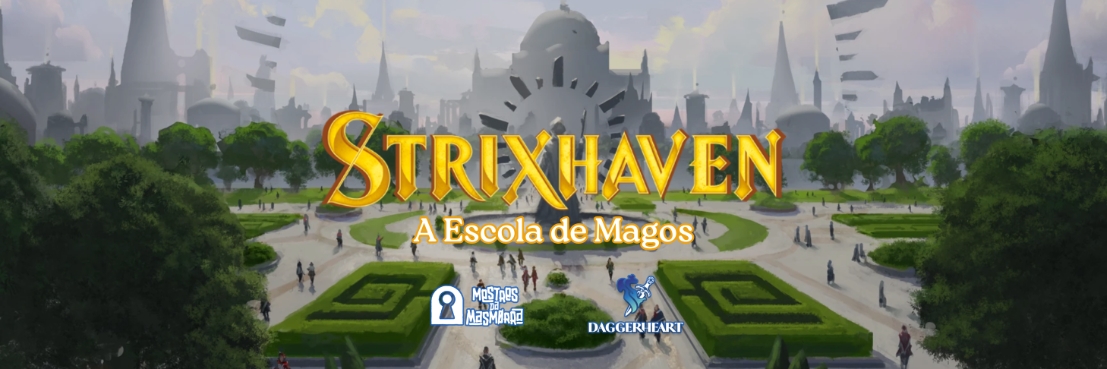 Banner da mesa de RPG: Strixhaven: A Escola de Magos