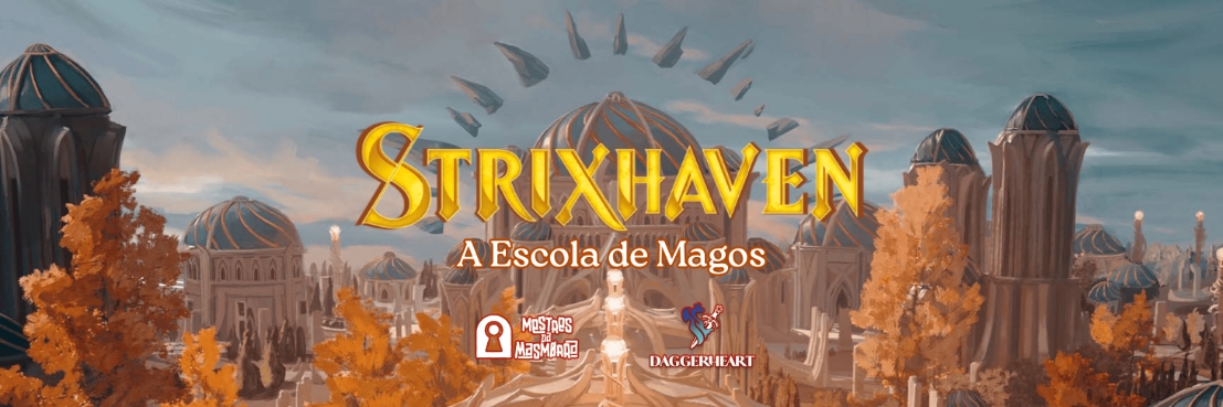 Banner da mesa de RPG: Strixhaven: A Escola de Magos