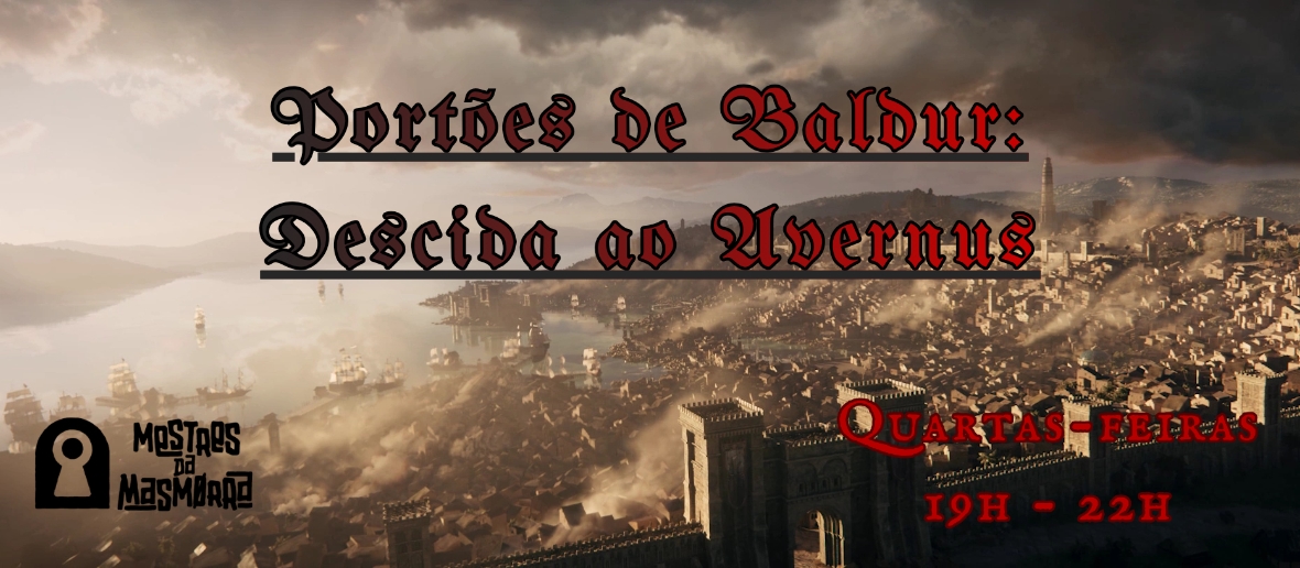 Banner da mesa de RPG: Portões de Baldur: Descida ao Avernus