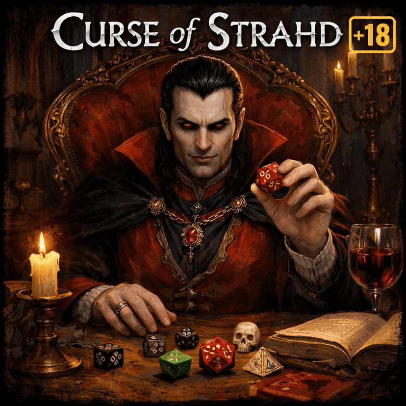 Banner da mesa de RPG: CURSE OF STRAHD +18