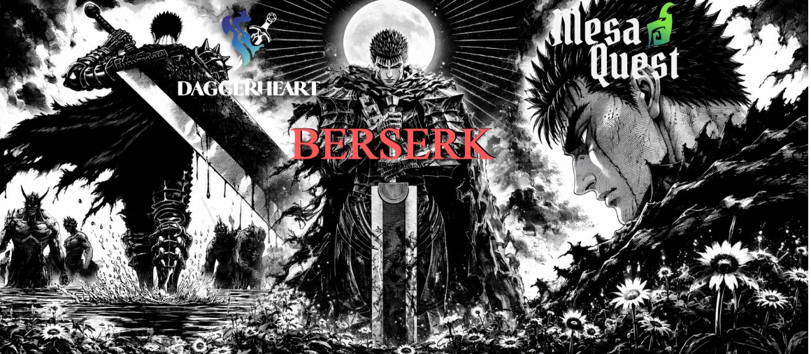 Banner da mesa de RPG: Berserk O Arco da Convicção