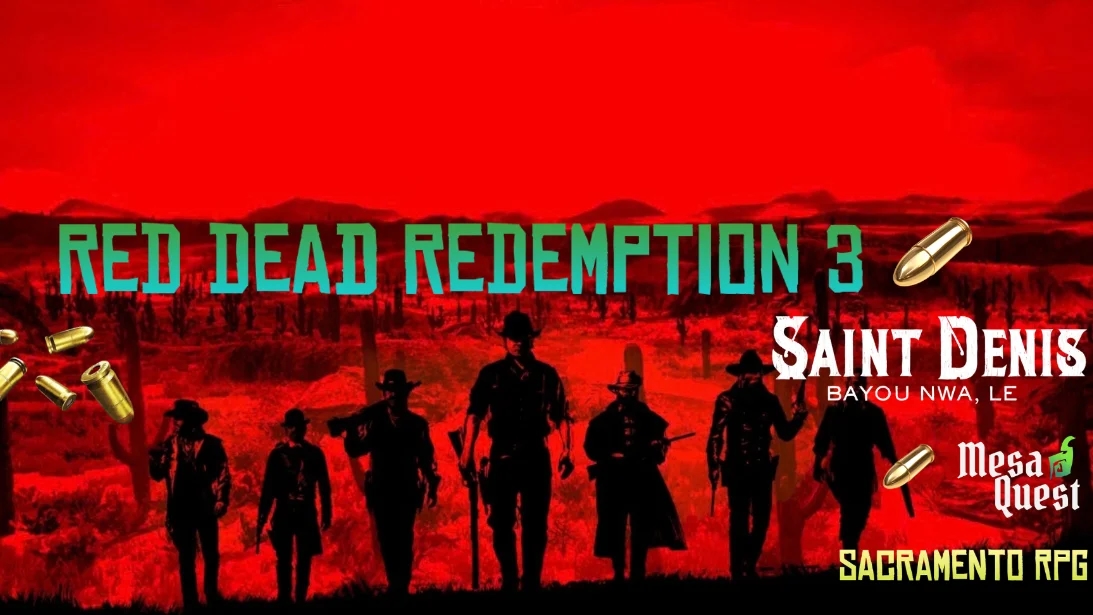 Banner da mesa de RPG: Red Dead Redemption 3 - O Último Pôr do Sol