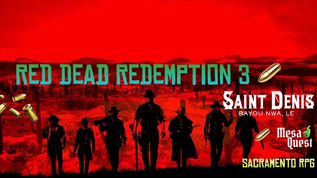 Banner da mesa de RPG: Red Dead Redemption 3 - O Último Pôr do Sol