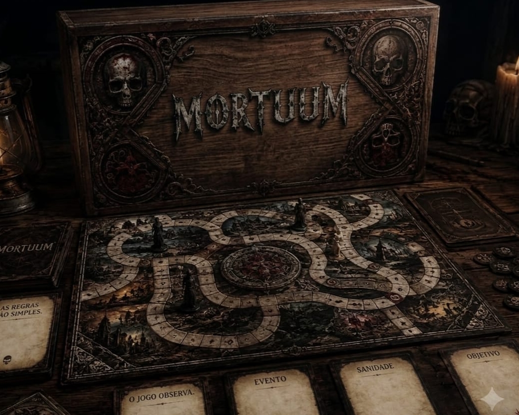 Banner da mesa de RPG: Mortuum o Jogo Mortal ( Call of Chtulhu Era Moderna ) +18