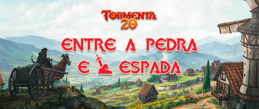 Banner da mesa de RPG: Entre a Pedra e a Espada
