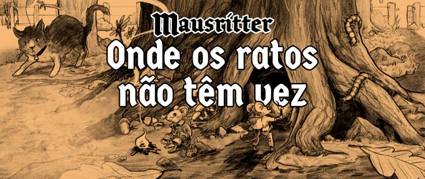 Banner da mesa de RPG: Onde os ratos não têm vez
