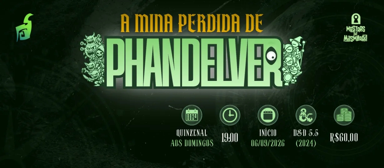 Banner da mesa de RPG: Mina Perdida de Phandelver - D&D 2024