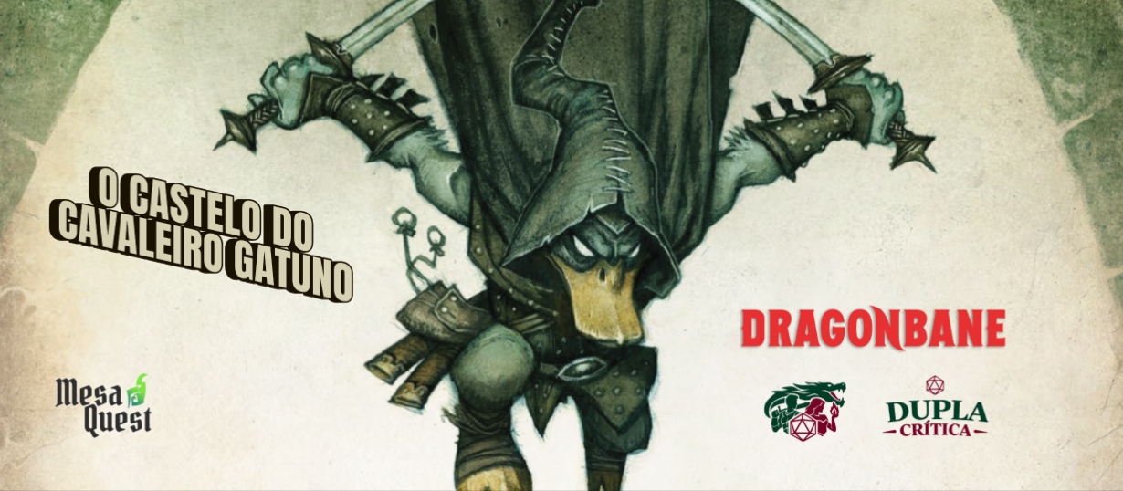 Banner da mesa de RPG: O Castelo do Cavaleiro Gatuno