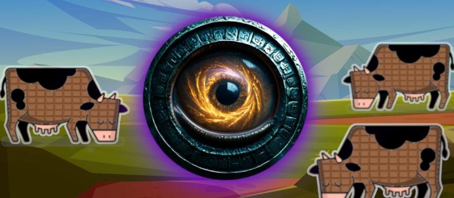 Banner da mesa de RPG: A ilha do Caos e as vacas de chocolate