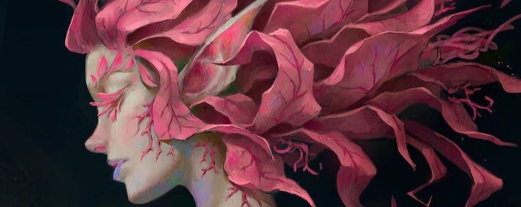 Banner da mesa de RPG: Flores que nascem no pântano