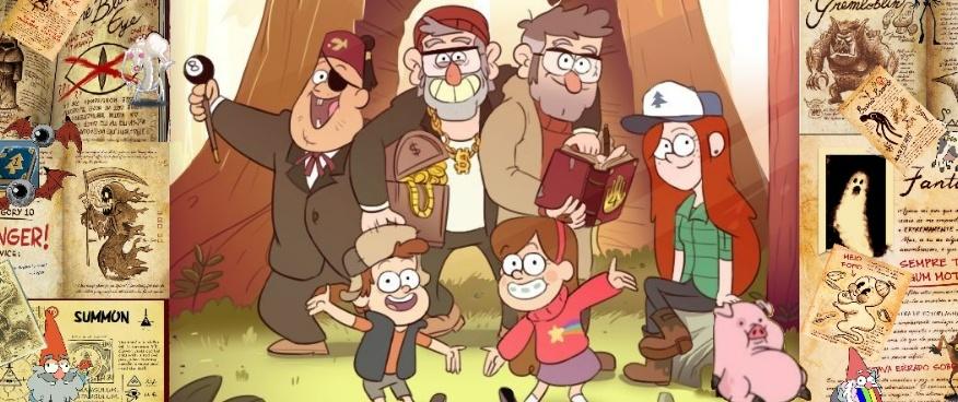 Banner da mesa de RPG: Gravity Falls - Um Novo Verão de Mistérios!