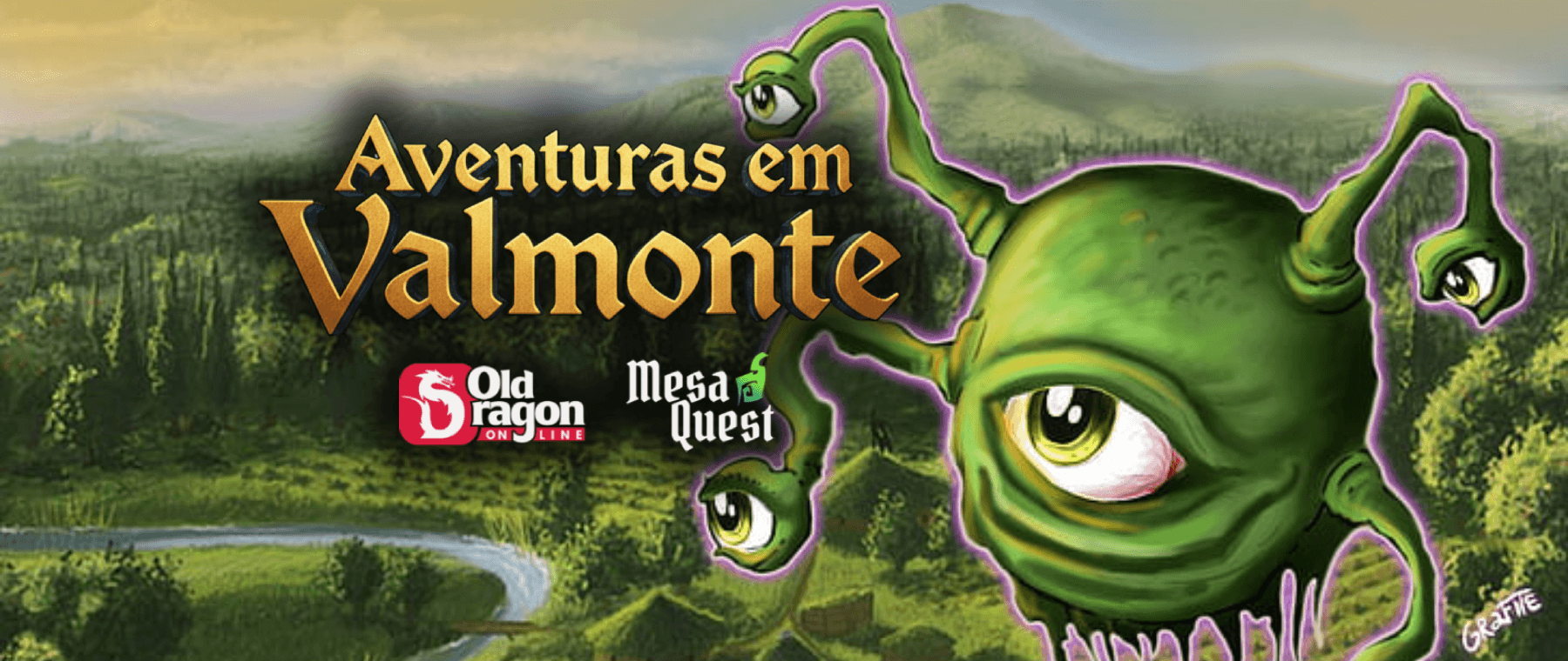 Banner da mesa de RPG: Aventuras em Valmonte (Qua.)