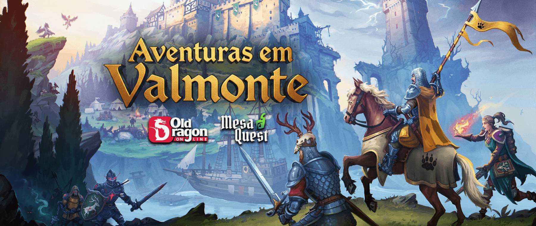 Banner da mesa de RPG: Aventuras em Valmonte! (Sáb.)