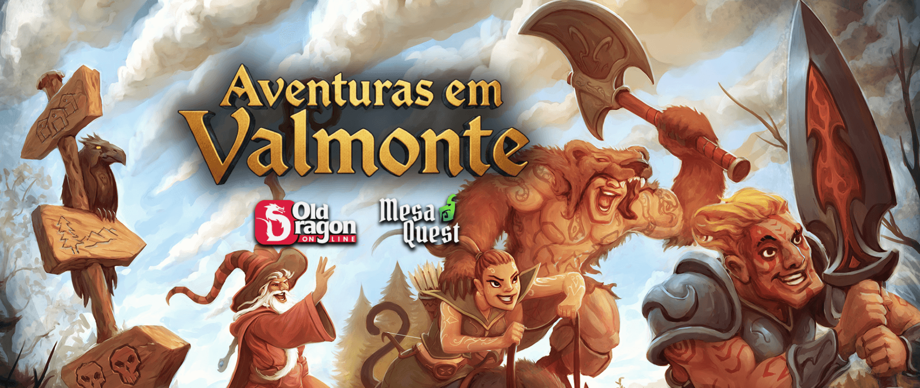 Banner da mesa de RPG: Aventuras em Valmonte