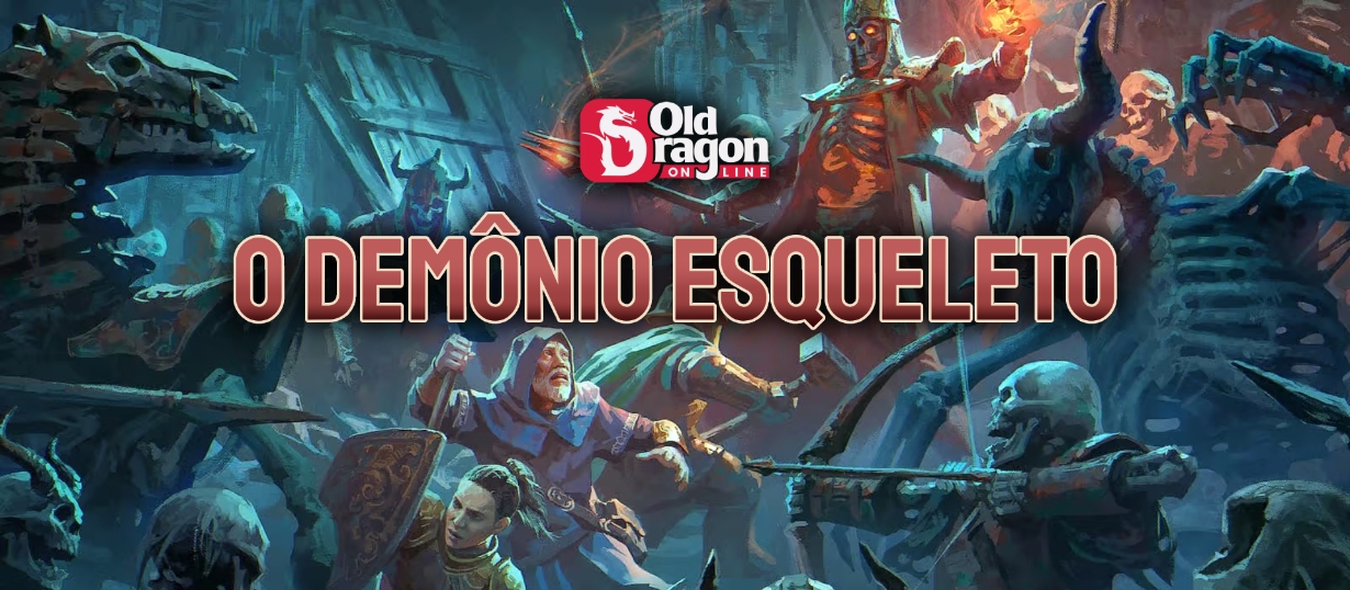 Banner da mesa de RPG: O Demônio Esqueleto
