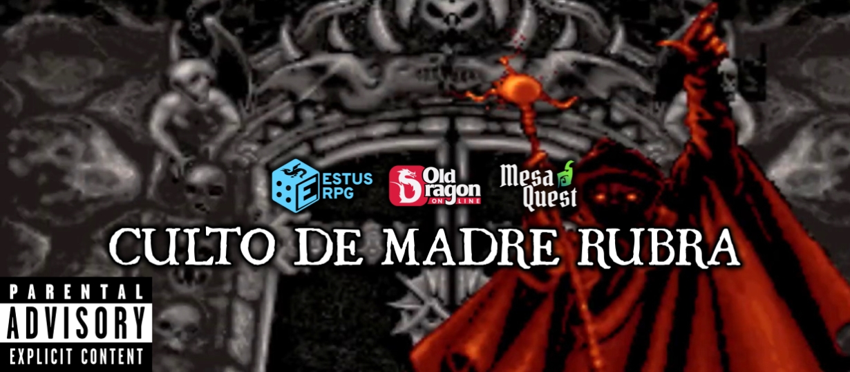 Banner da mesa de RPG: Old Dragon: Culto de Madre Rubra