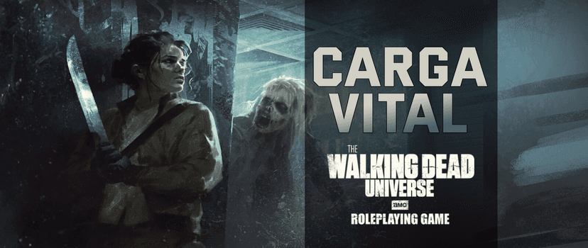 Banner da mesa de RPG: The Walking Dead: Carga Vital