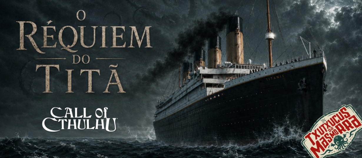 Banner da mesa de RPG: O Réquiem do Titã