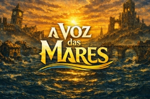 Banner da mesa de RPG: A Voz das Marés