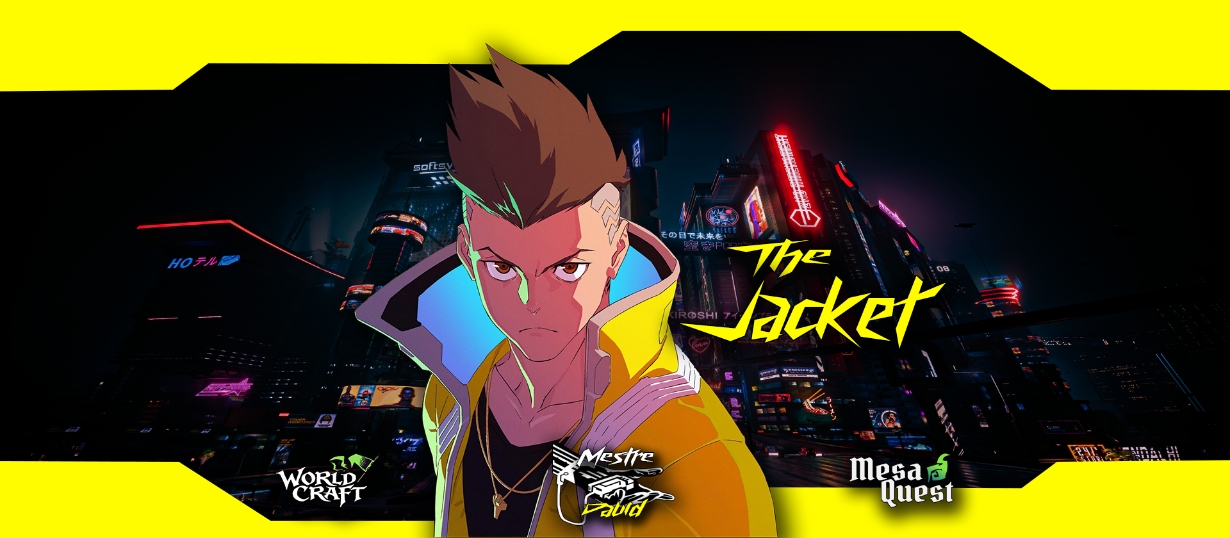 Banner da mesa de RPG: The Jacket