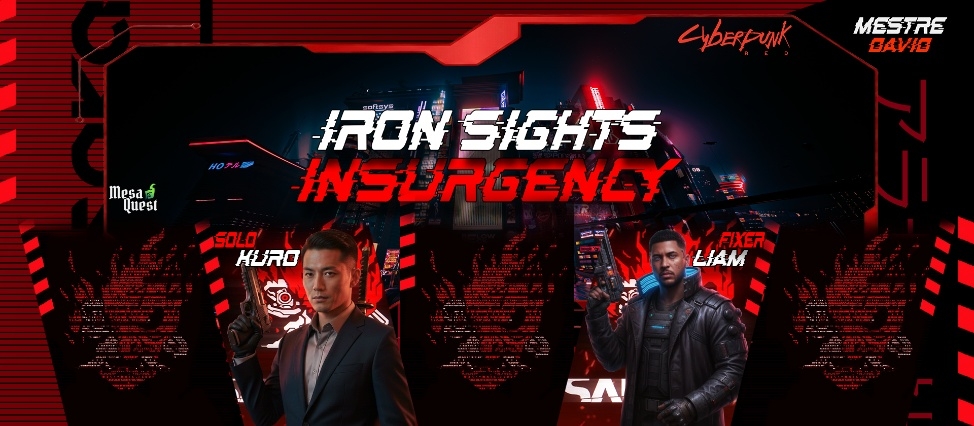 Banner da mesa de RPG: IRON SIGHTS INSURGENCY
