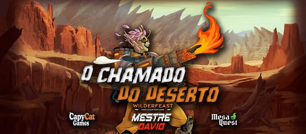 Banner da mesa de RPG: O Chamado do Deserto